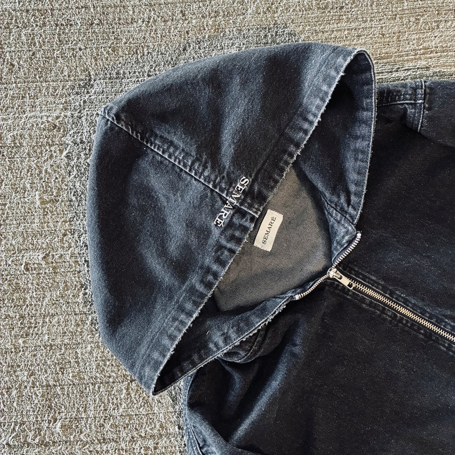SALTED DENIM ZIP UP